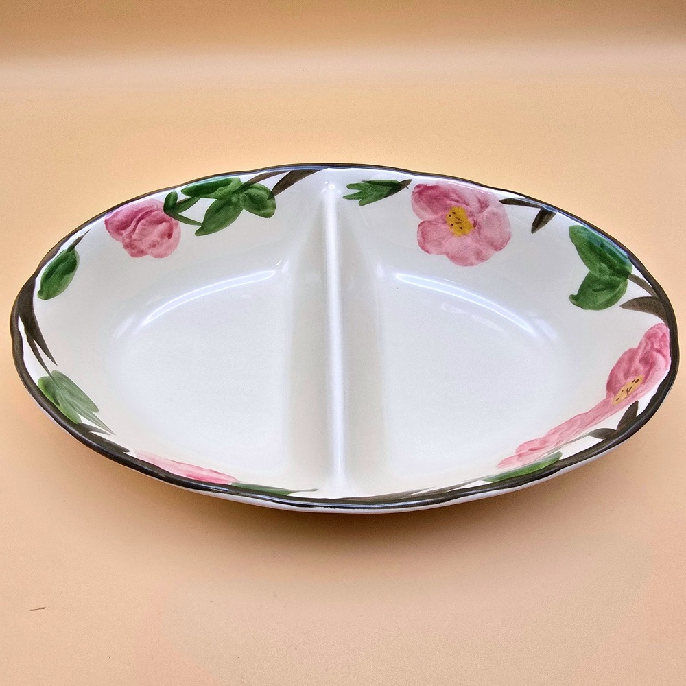 Johnson Brothers Franciscan Desert Rose Divided Vegetable Serving Bowl England